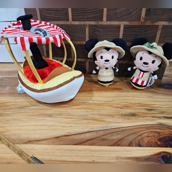 NWOT Hallmark Disney Jungle Cruise Itty Bittys Mickey & Minnie Mouse Plush - Picture 7 of 12
